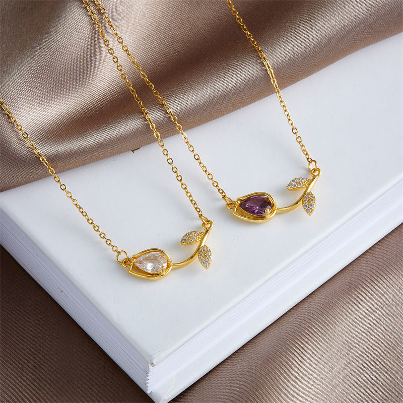 Tulip Flower Necklace For Women