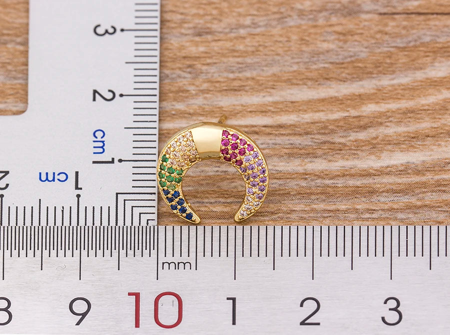 Nidin Luxury Female Crystal Zircon Stone Earrings Fashion Copper CZ Rainbow Jewelry Romantic Boho Stud Earrings For Women Girls