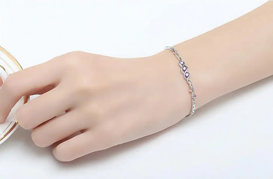 D VVS1 Moissanite Tennis Bracelet Trendy New Design Party Wedding Jewelry 925 Silver Bracelets Pulseiras for Women