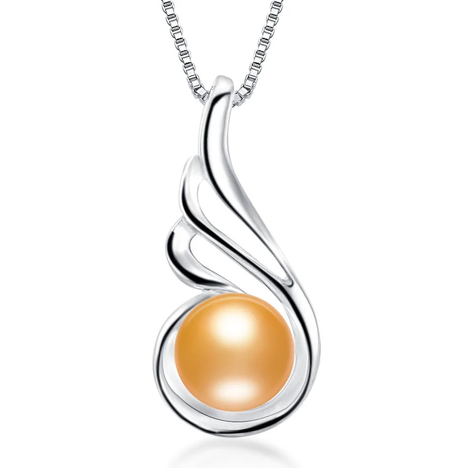 auuev Casual Natural Pearl Jewelry Hot Selling 925 Sterling Silver Zircon Pendant Necklace Party For Women Female fine Jewelry