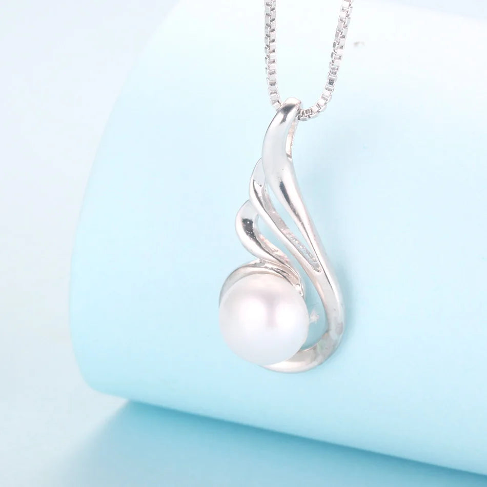 auuev Casual Natural Pearl Jewelry Hot Selling 925 Sterling Silver Zircon Pendant Necklace Party For Women Female fine Jewelry