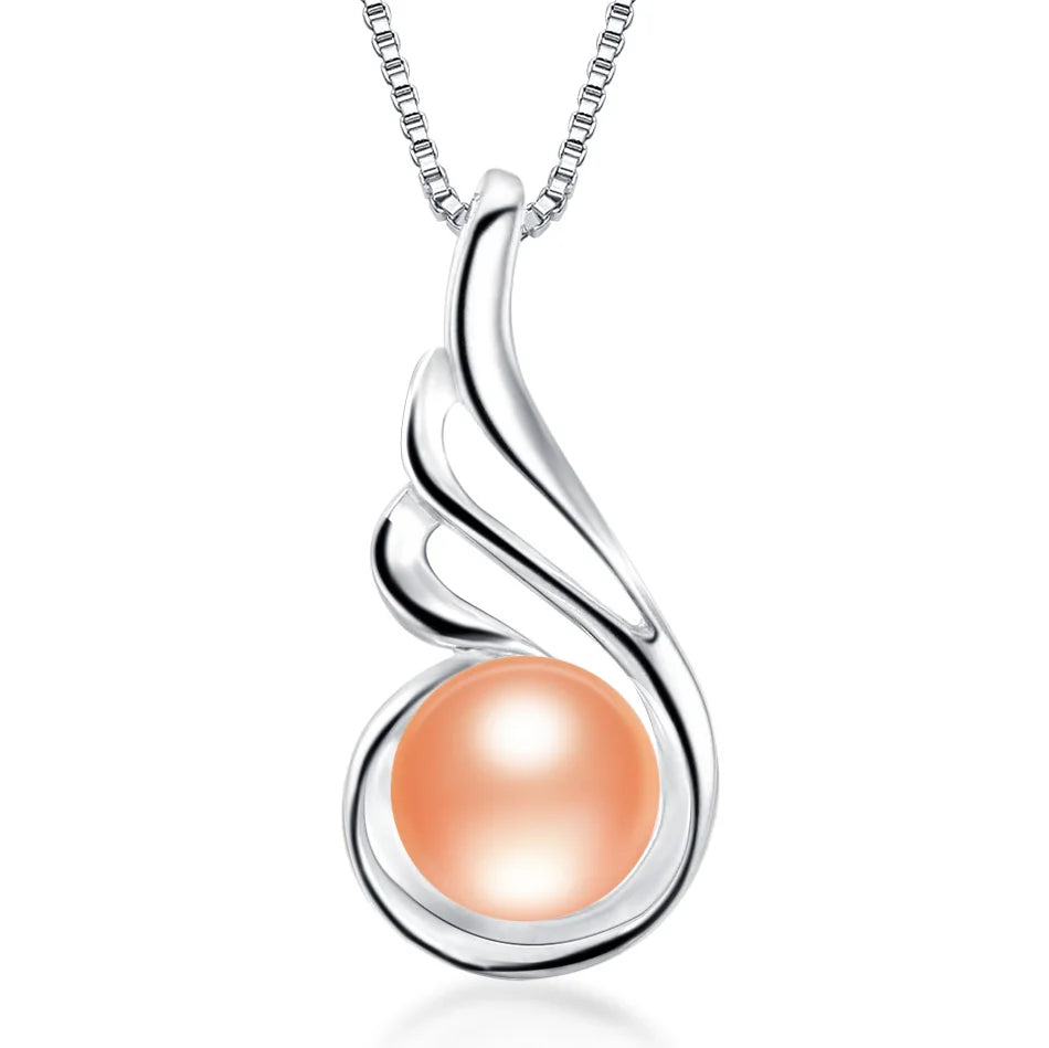 auuev Casual Natural Pearl Jewelry Hot Selling 925 Sterling Silver Zircon Pendant Necklace Party For Women Female fine Jewelry