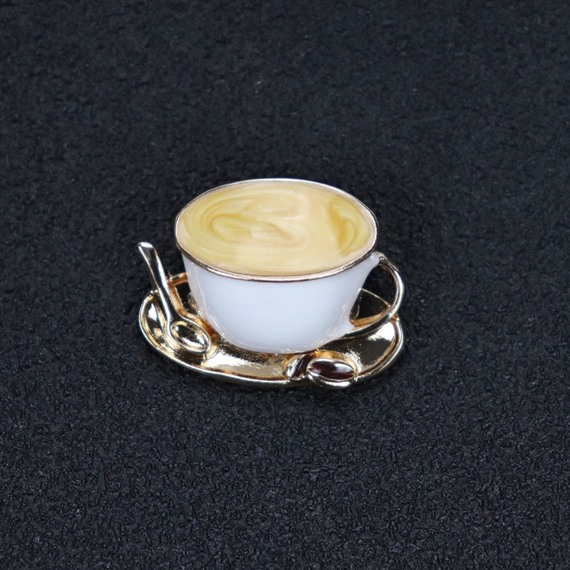 Cross-Border Hot Sale Vintage Coffee Cup Tableware Brooch