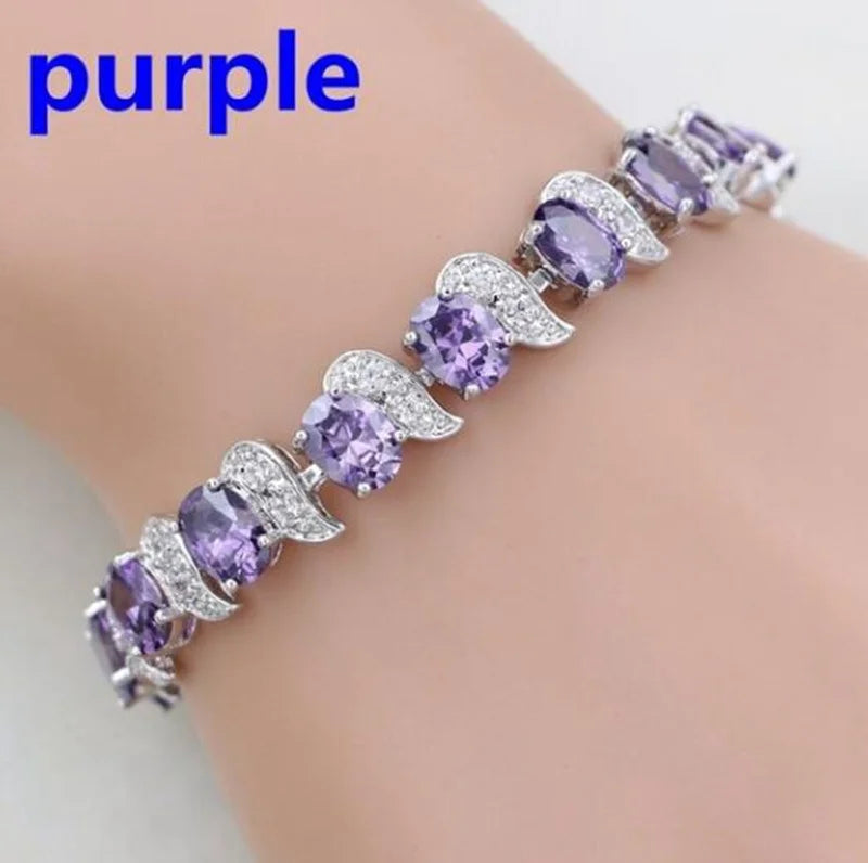 Exquisite Shining Rhinestone Zirconia Geometric Tennis Bracelet Women Fashion Trend Dinner Party Jewelry Girls Gift