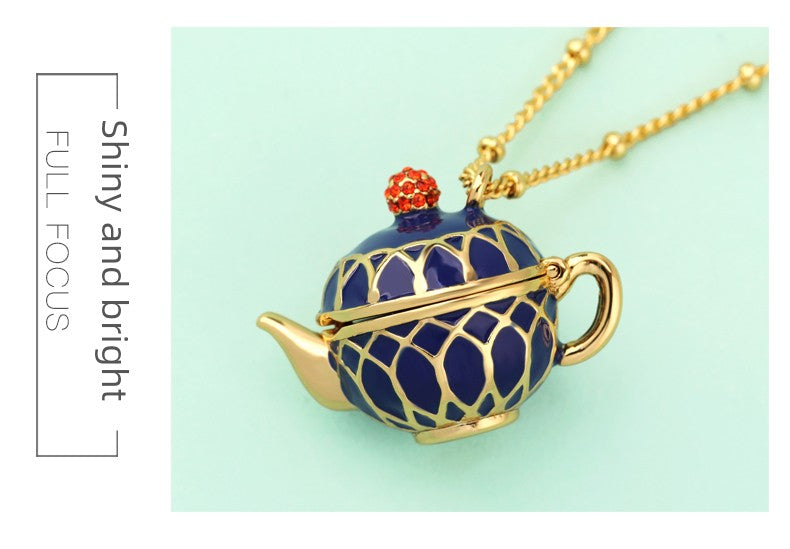 Juicy Grape Female Teapot Pendant Sweater Chain