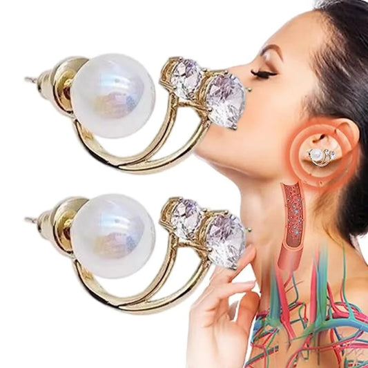 1 Pair Lymphatic Drainage Earrings for Women Lymphatic Magnetotherapy Earring Weight Loss Magnetherapy Germanium Earring