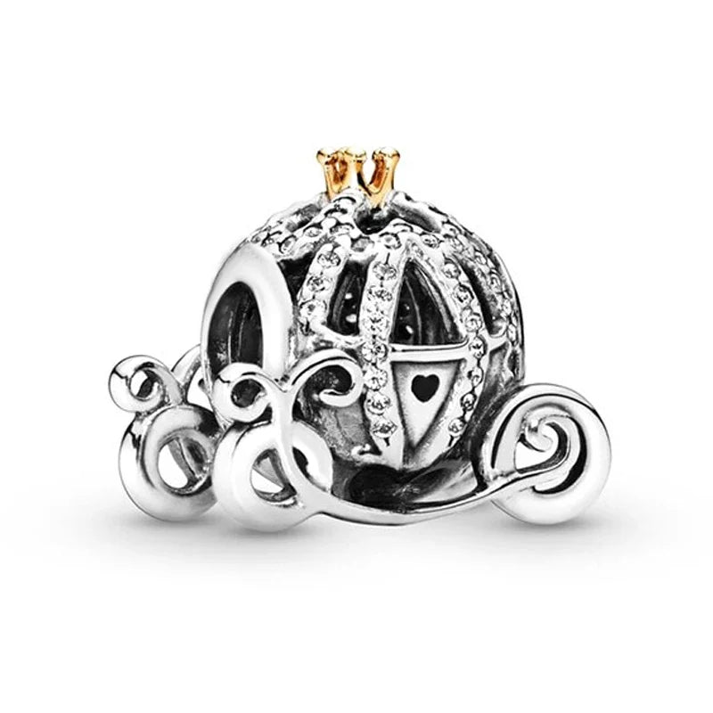 Disney Plata De Ley 925 Silver Bracelet Charms 925 Original Beads Fit Pandora Bangle Mickey Charms Fine Pendant Jewelry DIY Gift