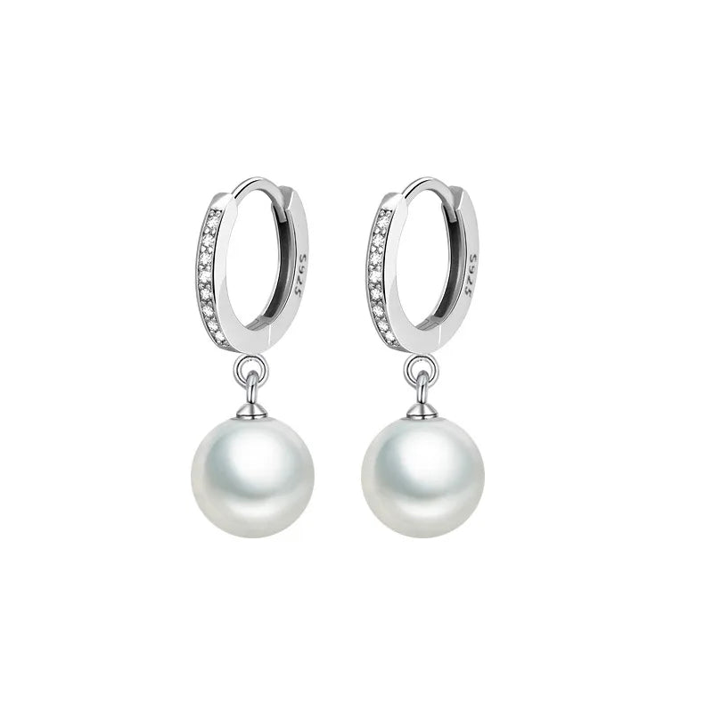 Accessories for Women Pearl Earrings Genuine Natural Freshwater Pearl Silver Earrings Pearl Jewelry for Wemon Wedding Gift