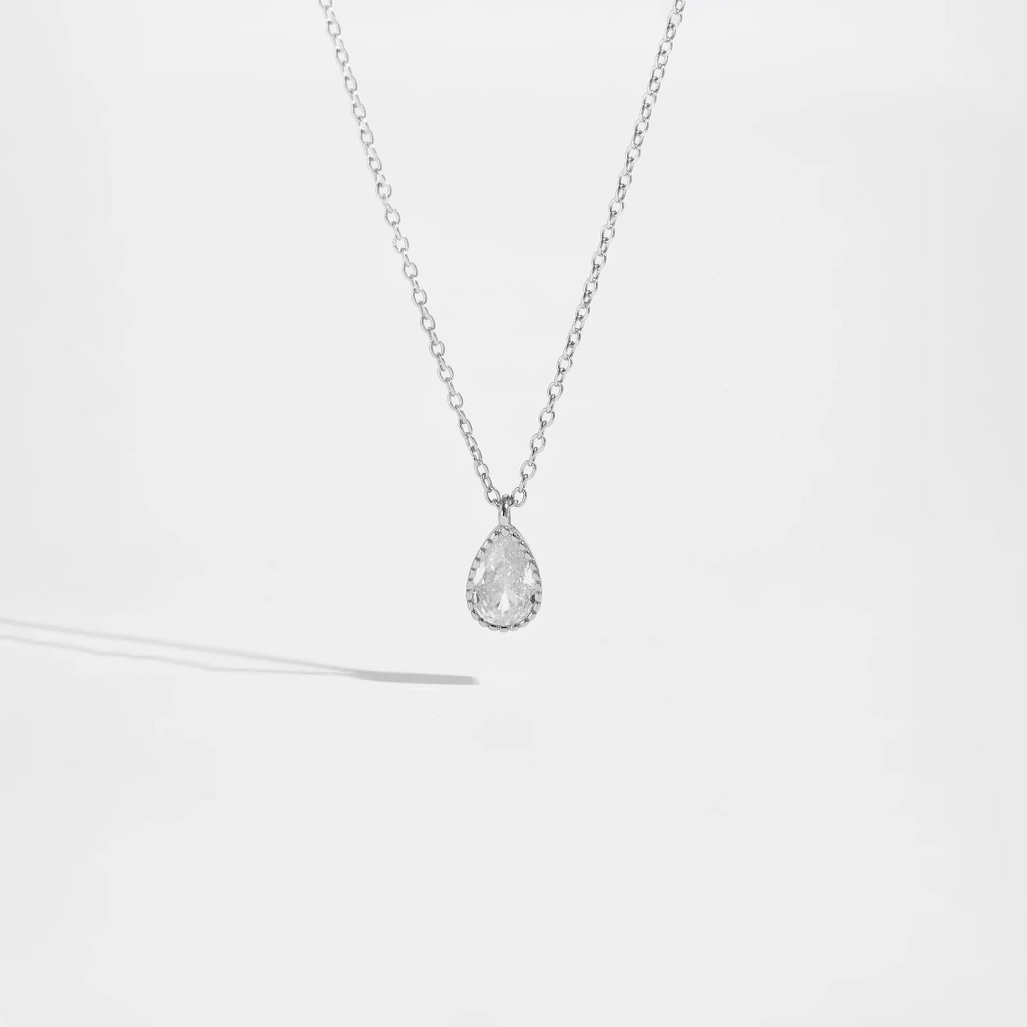 ANDYWEN 925 Sterling Silver Gold Ovals Pendant Necklace 4*6mm Luxury ZIrcon CZ Charm Pendant 40cm Chain Necklace Jewelry Gift