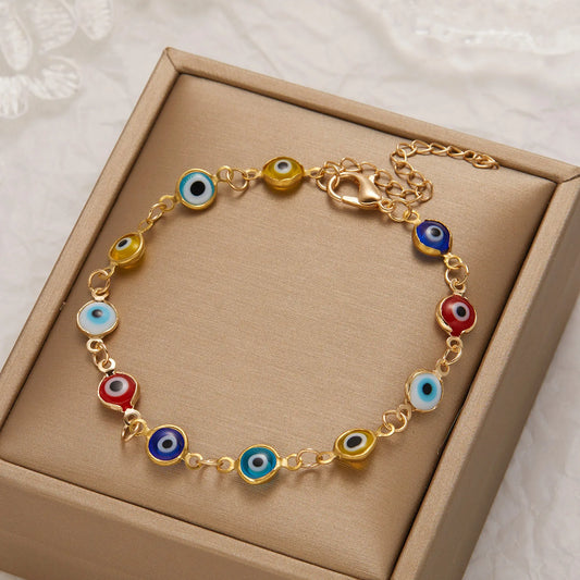 Jewelry Trend Fashionable Design Popular Devil S Eye Birthday Gift Vintage Simple Personalized Drip Eye Bracelet Bracelet