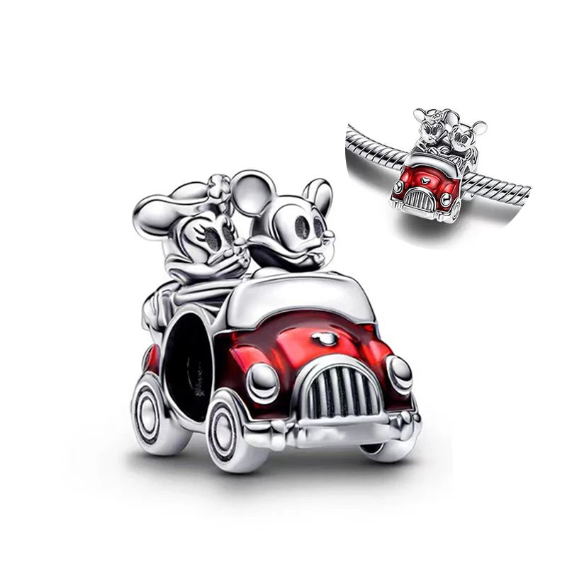 Charms Original 925 Silver Disney Snow White and Minnie Head charms Beads Fits Pandora Original Bracelet For Women Diy Jewelry