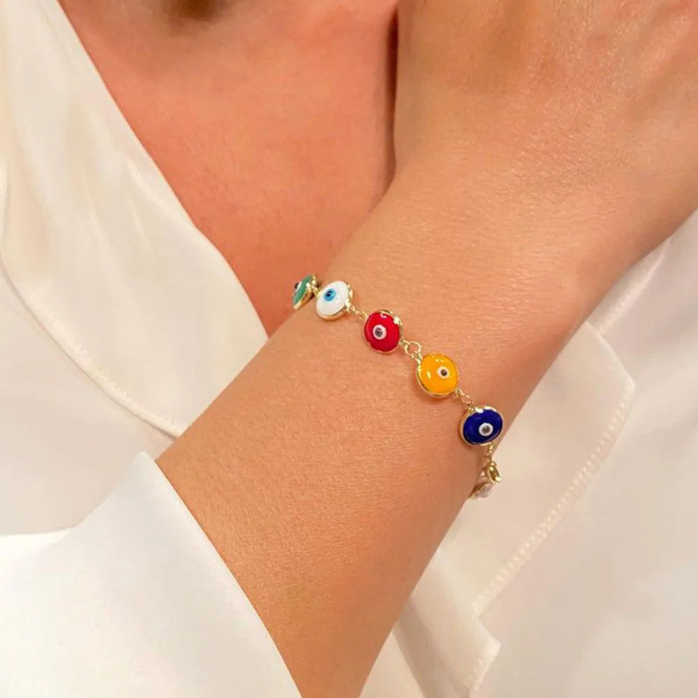 Jewelry Trend Fashionable Design Popular Devil S Eye Birthday Gift Vintage Simple Personalized Drip Eye Bracelet Bracelet