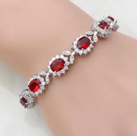 Exquisite Shining Rhinestone Zirconia Geometric Tennis Bracelet Women Fashion Trend Dinner Party Jewelry Girls Gift