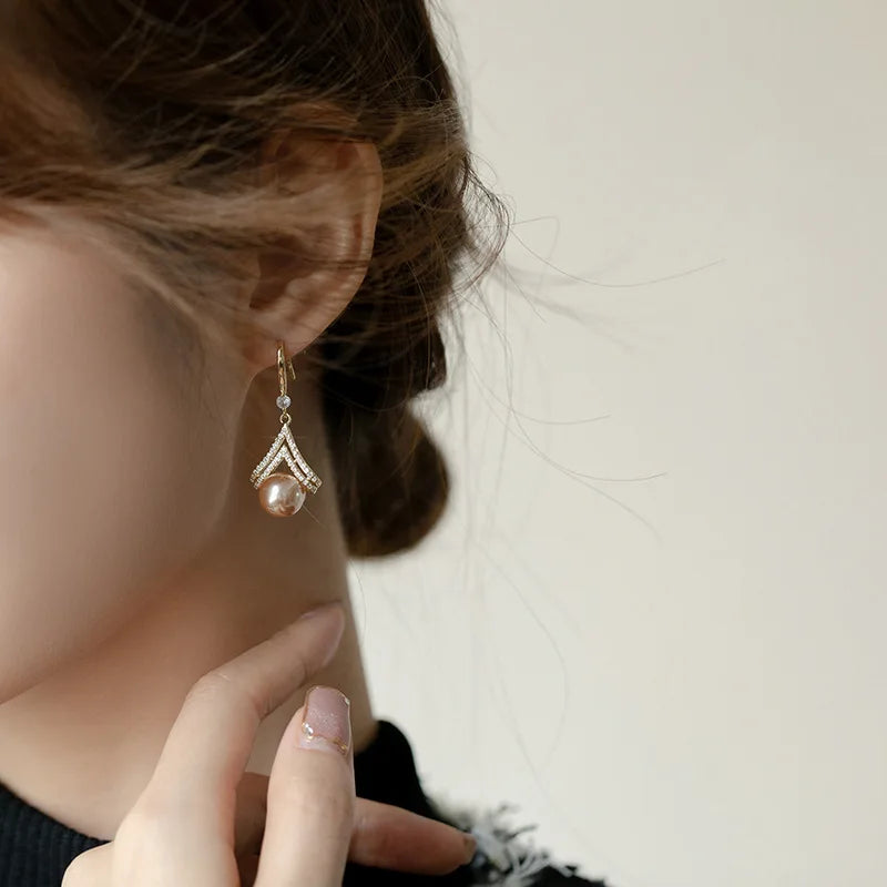 Fashion Luxury Jewelry Pearl Dangle Earrings Women Wedding Party Gifts korean style Earring women Pierced Ears Popular Products