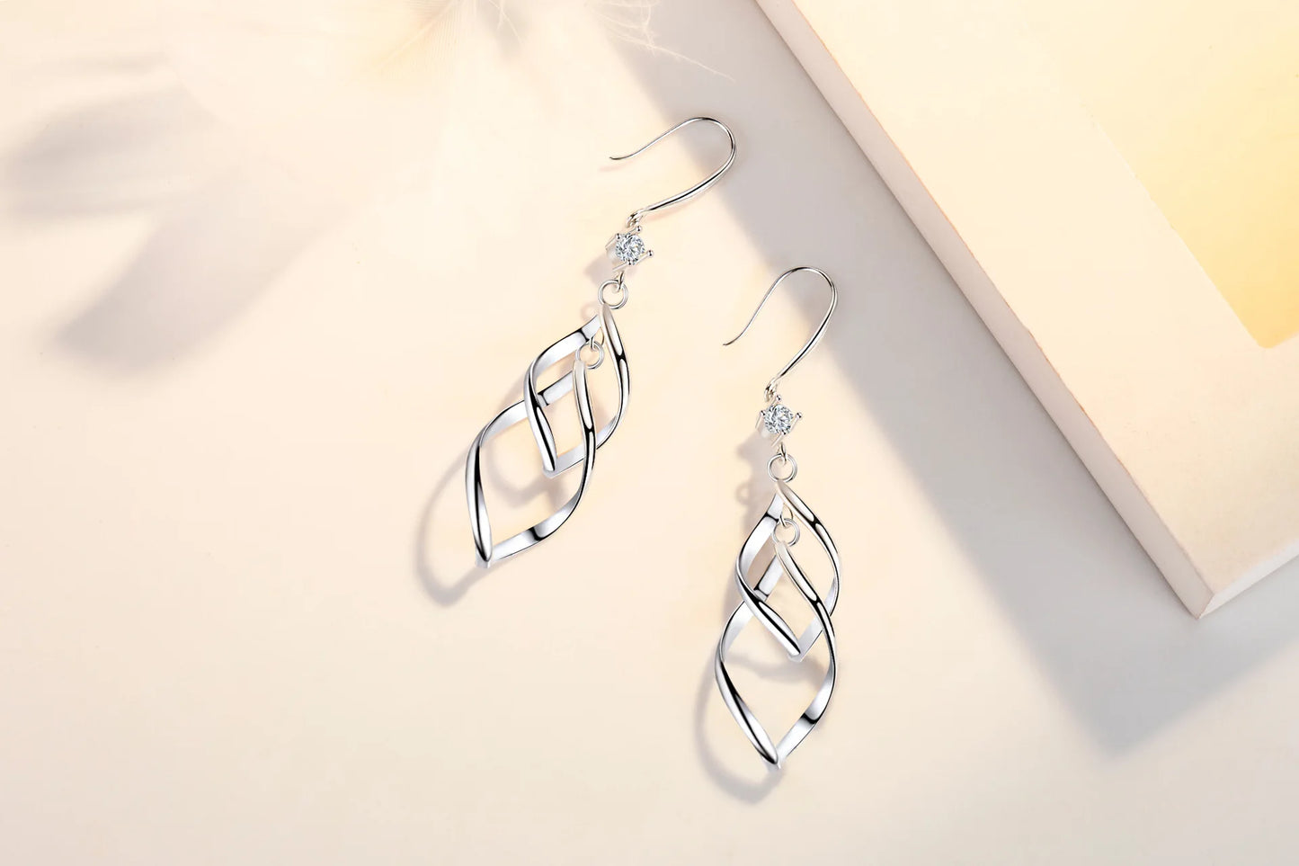 925 Sterling Silver New Women's Fashion Jewelry High Quality Crystal Zircon Hollow Exaggerated Long Tassel Hook Earrings