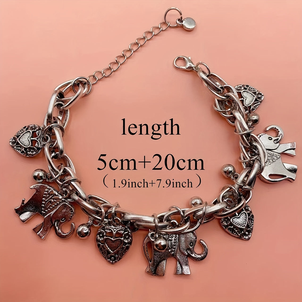 Summer Vintage Elephant Love Beach Chain Anklet Simple Ankle Bracelet