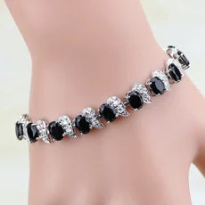 Exquisite Shining Rhinestone Zirconia Geometric Tennis Bracelet Women Fashion Trend Dinner Party Jewelry Girls Gift