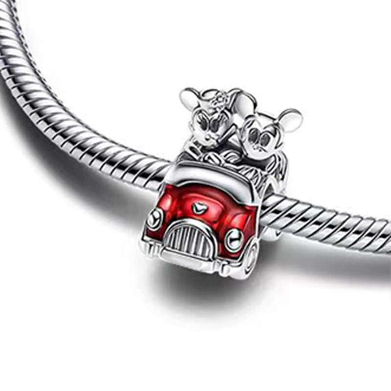 Charms Original 925 Silver Disney Snow White and Minnie Head charms Beads Fits Pandora Original Bracelet For Women Diy Jewelry