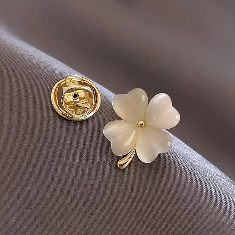 Golden Tulip Flower Imitation Pearl Brooch Shiny CZ Full Of Rhinestone Women's Brooches Metal Pins Party Badge Jewelry Gifts