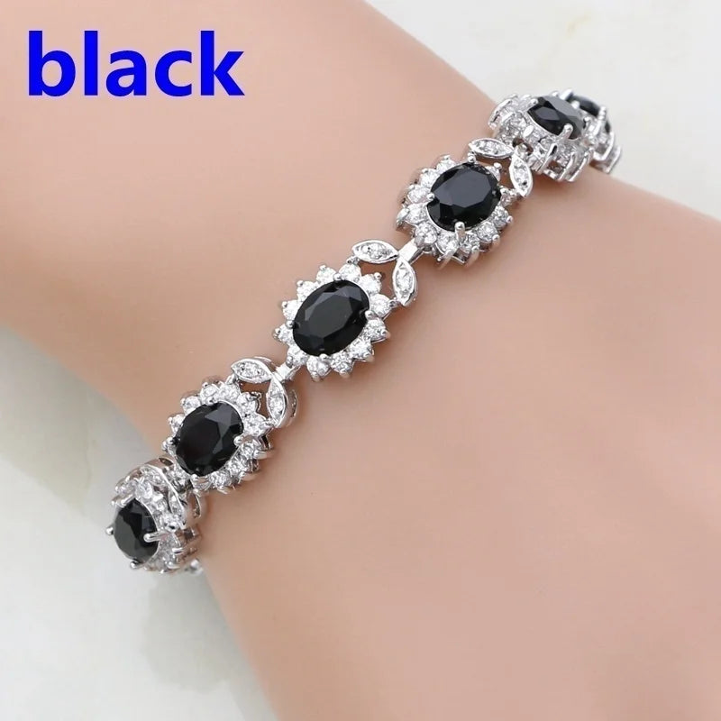 Exquisite Shining Rhinestone Zirconia Geometric Tennis Bracelet Women Fashion Trend Dinner Party Jewelry Girls Gift