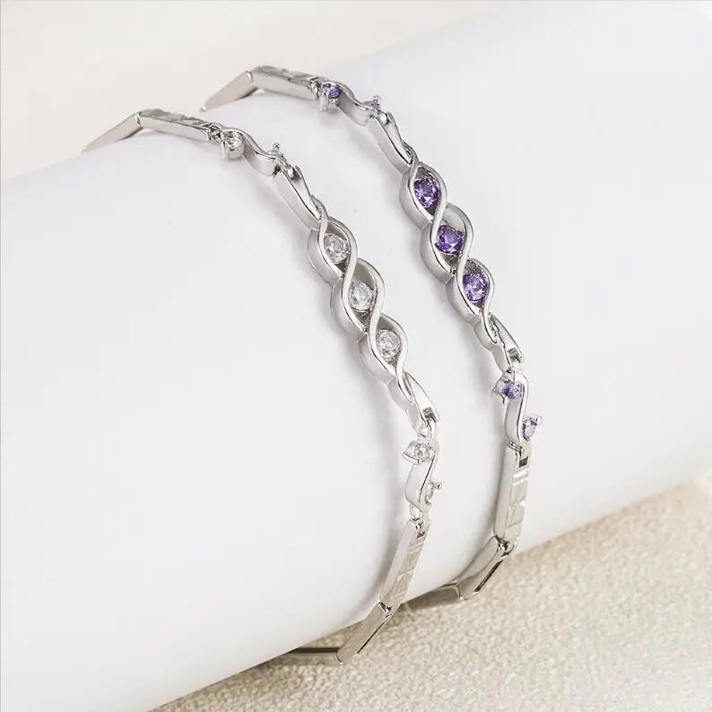 D VVS1 Moissanite Tennis Bracelet Trendy New Design Party Wedding Jewelry 925 Silver Bracelets Pulseiras for Women